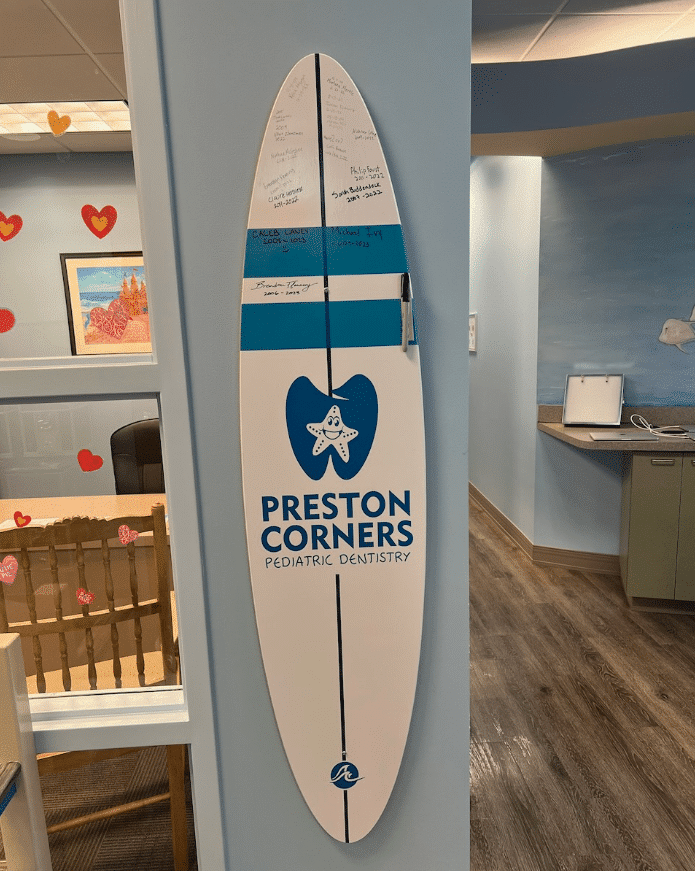 Preston Corners Pediatric Dentistry in Cary, NC "Bright and comfortable treatment room at Preston Corners Pediatric Dentistry in Cary, NC, designed for children."