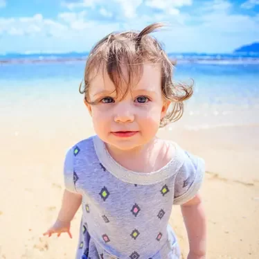 Toddler at beach